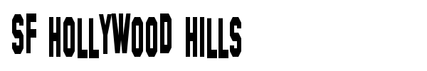 SF Hollywood Hills font preview